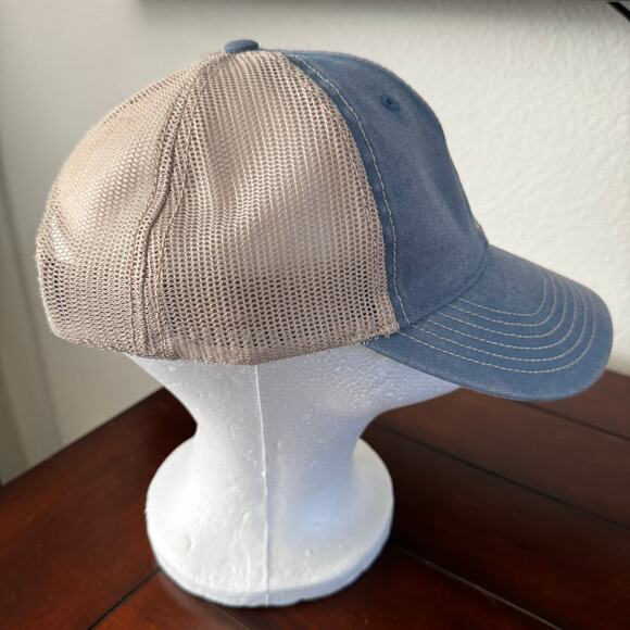NWOT 808 Clothing Co Maui Hawaii Snapback Adjustable Hat Cap Distressed Blue Tan - Picture 4 of 7